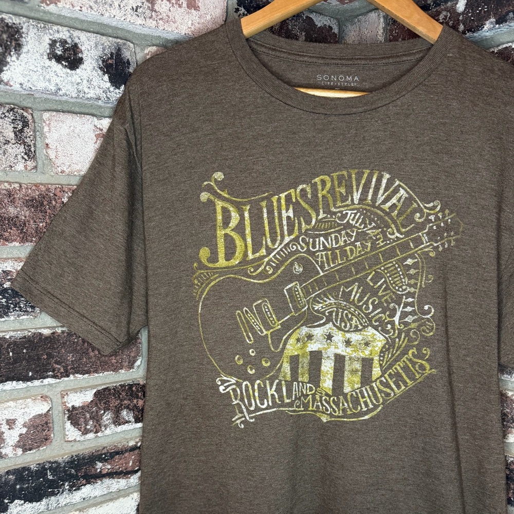 Sonoma Blues Revival Rockland Massachusetts USA Live Music Guital Graphic Tee